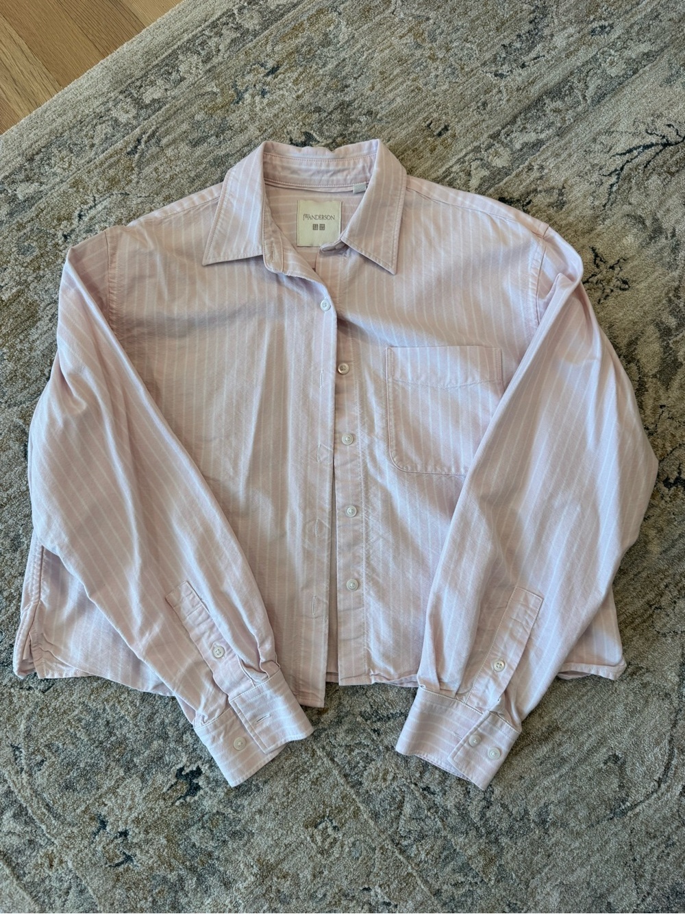 Uniqlo Pink Stripe Button-Up Shirt